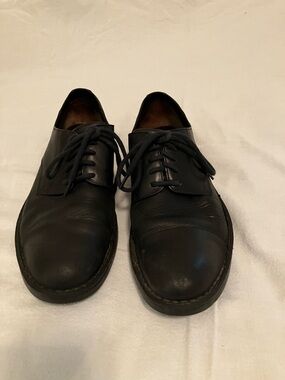Born Black Leather Derby Shoes - Lace-Up Oxfords Size 9.5